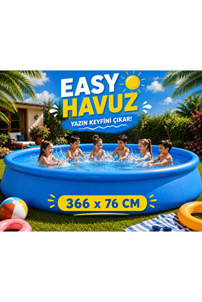 St Morritz TOTTERİQ 366x76 Cm Easy Havuz Büyük Boy Şişme Aile Havuzu Yazlık B...
