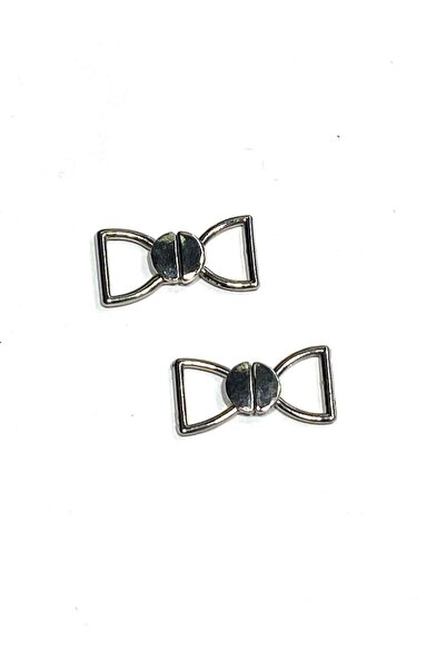 karantuhafiye Cardigan Clip Metal Bow Model 2 cm Set of 2 2 Pairs / Small Siz...