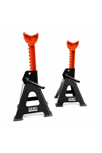 GEBOTOOLS Σετ Τρίποδα Στήριξης Αυτοκινήτου 3 Τόνων με Ασφάλεια GEBO TOOLS
