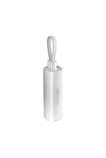 Vention FHW 5000mAh 20W USB-C ve Lightning Mini Powerbank Dahili Askı Kablolu...