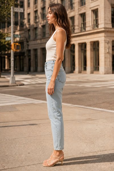 Viola Black Jeans Julia Milano New Season Lara Ice Snow Blue Snow Washed Daily Wear High Waist Mom Jeans 2026