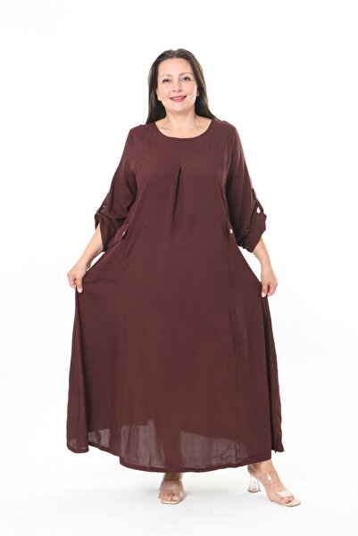 XL Modam Women's Woven Whiscone Large Size Dress