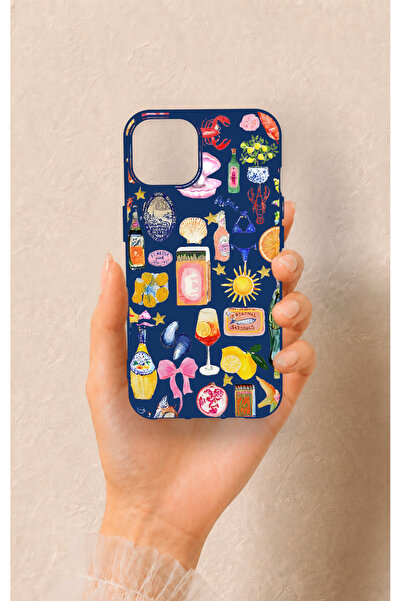 Vip Case iPhone 13 Uyumlu Summer Desenli Silikon Kılıf