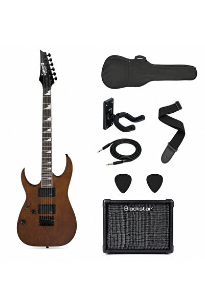 IBANEZ GRG121DXL-WNF Solak Elektro Gitar Seti Blackstar ID:Core 10 V4 Amfili
