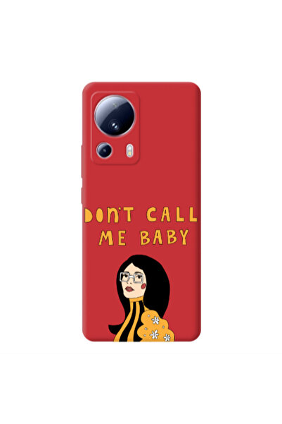 Other Xiaomi Mi 13 Lite Call me baby Red Colored Silicone TPU Θήκη