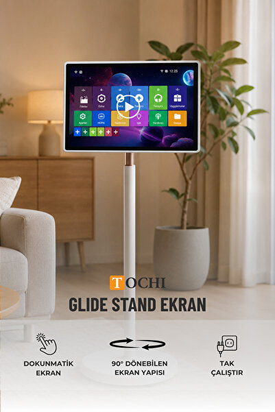 TOCHI Glide Stand 32 İnç Android Dokunmatik Akıllı Ekran Full HD Taşınabilir ...