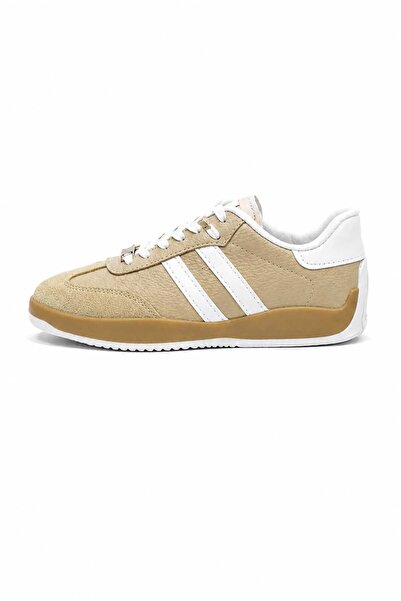 JUHR Two-Tone Retro Beige Casual Sneaker Sports Shoes Comfortable Rubber Sole...