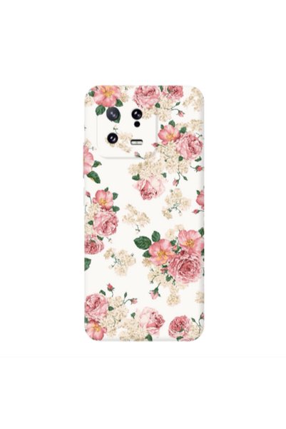 Other Xiaomi Mi 13 5G Pink Flowers 2 Transparent Silicone TPU Θήκη