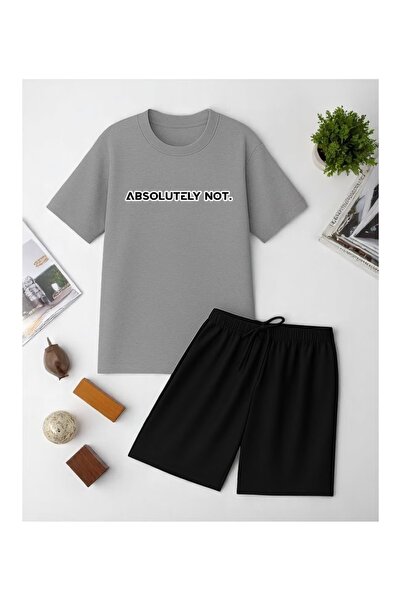 ZEMLİYA Sara Unisex Oversize Shorts Set Short Sleeve T-Shirt Comfortable Fit ...