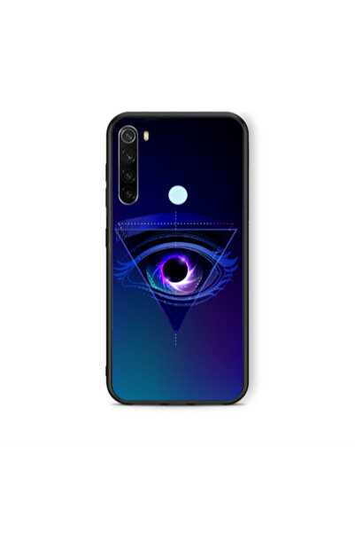 Other Xiaomi Redmi Note 8 Triangular blue eye Black Glossy Θήκη