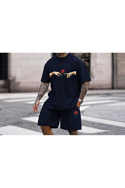 ZEMLİYA Sara Unisex Oversize Shorts Set Short Sleeve T-Shirt Comfortable Fit ...