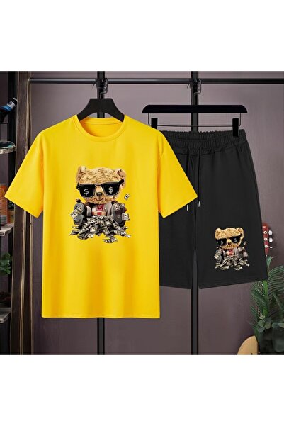 ZEMLİYA Sara Unisex Oversize Shorts Set Short Sleeve T-Shirt Comfortable Fit ...