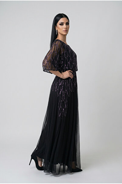almasa alswda Black Fuschia Dress