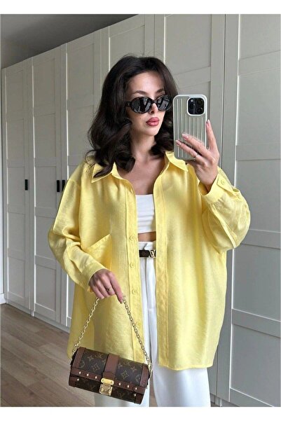 WEXA oversize omzu düşük gömlek