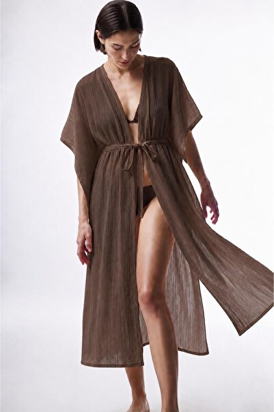 ikomteks Summer Belted Pleated Beach Kimono
