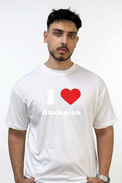 Anetos Blackpink_24 Design Printed Oversize White T-Shirt