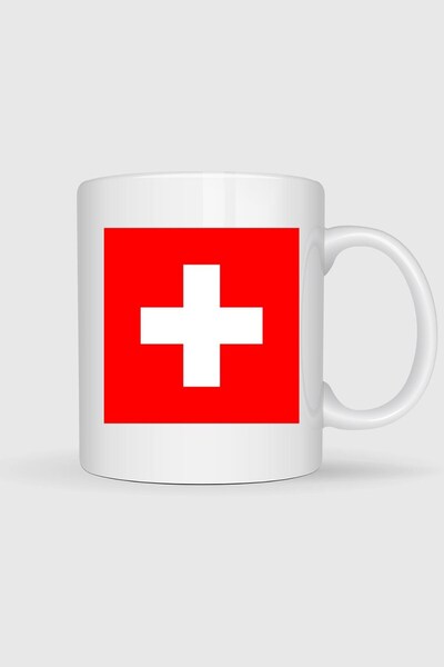 Bahriyeli Collection Switzerland Flag B Printed Mug Cup
