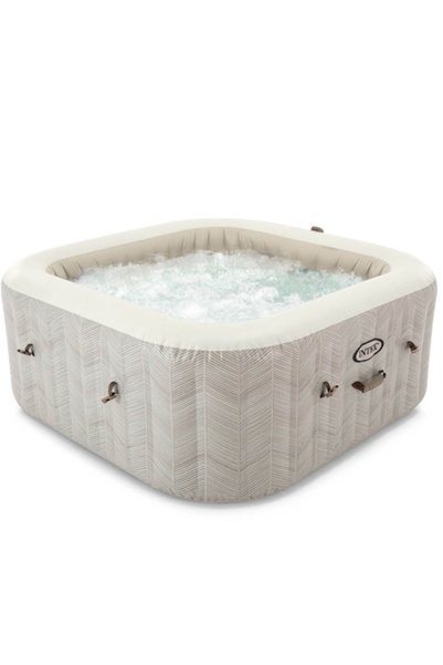 Intex Jacuzzi gonflabil PureSpa Deluxe Bubble 28472NP, 196x196xH71cm, Chevron...