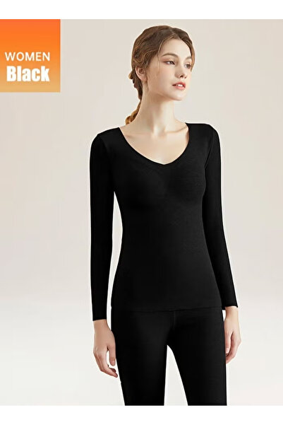 TAPIT Chest Pad Thermal Underwear Women Ultra-Soft Long Johns Set Ultra Thin ...
