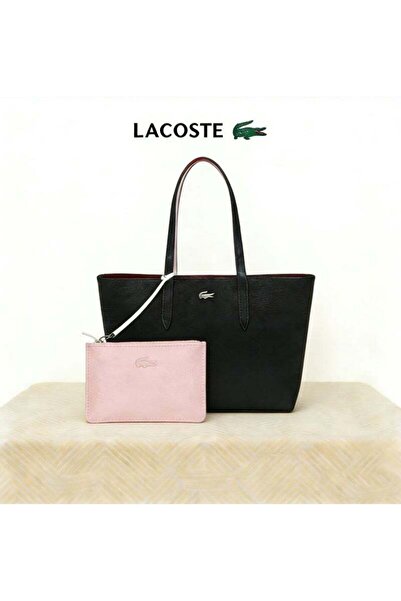 Lacoste Kids حقيبة يد نسائية ذات وجهين بلونين، سعة كبيرة، عصرية ومتعددة الوظا...