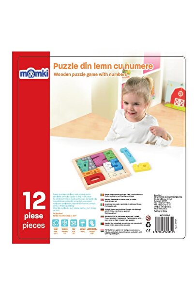 OEM PUZZLE DIN LEMN CU NUMERE, 12 PIESE