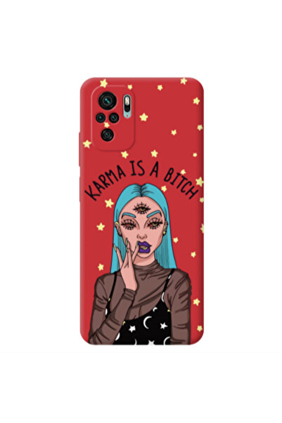 Other Xiaomi Redmi Note 10S Karma is a bitch Red Colored Silicone TPU Θήκη