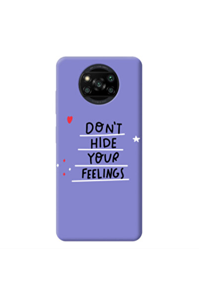 Other Xiaomi Poco X3 /X3 Pro Dont Hide Your Feelings Purple Colored Silicone ...