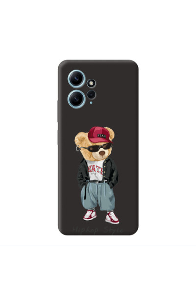 Other Xiaomi Redmi Note 12 4G Hip hop style Black Colored Silicone TPU Θήκη