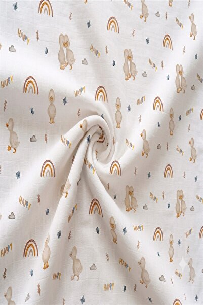 MORE HOME Muslin Cloth 90X90 cm 100% Cotton Duck Cream