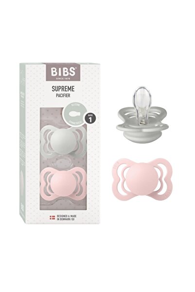 Bibs Πιπίλα Σιλικόνης Σούπριμ 2 τεμάχια Νο1 (0-6μ) Αιθαλής/ Ανθισμένο