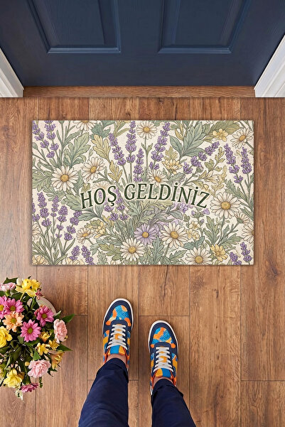Charmbi Welcome Flowers Door Mat 40X60 Digital Printed Modern Decorative Door...