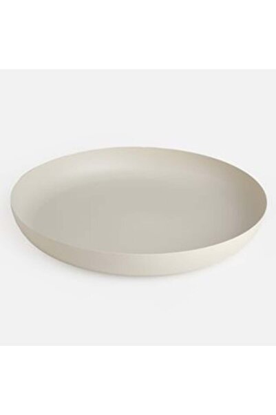 SHOPIENS Tavă decorativă metalică Ecru Ø31 cm