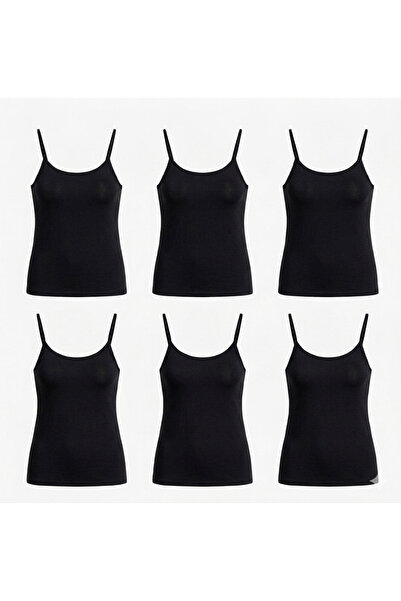 Dagi 5007Kc 6 Pack Thin Strap Adjustable Combed Cotton Women's Undershirt Set...