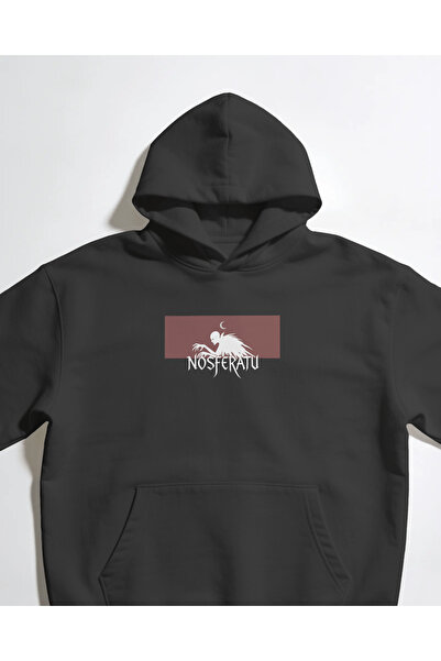 buzagi tasarım ürünleri Nosferatu Unisex Black Sweatshirt
