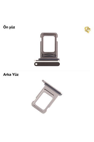 ARSKİNG İphone 15 Pro Sim İç Yuvası Çiftli Titanyum Çiftli sim yuvası ikili s...