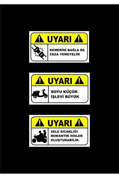 ESLEM Set of 3 Funny Car Sunshade Stickers - Fade-Resistant, Scratch-Resistan...