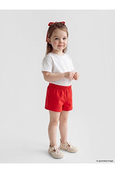 LC Waikiki Baby Girl Shorts with Elastic Waistband (S6)