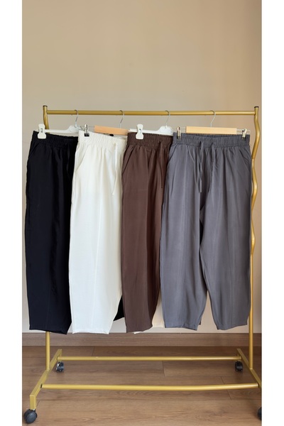 NG BUTİK COLLECTİON KADIN HAVUÇ KESİM PANTOLON BEYAZ