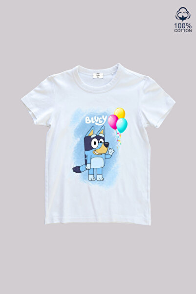 cirokids تي شيرت للأطفال من الجنسين مطبوع عليه Bluey، مصنوع من القطن بنسبة 10...