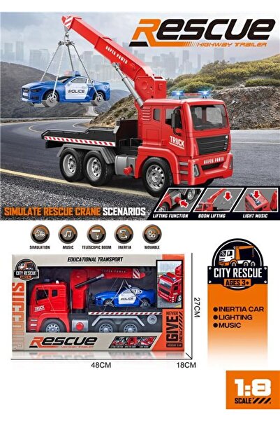 Blue Toys Γερανός Διάσωσης με Κίνηση Τριβής, με Φώτα και Ήχους (MKV416434)
