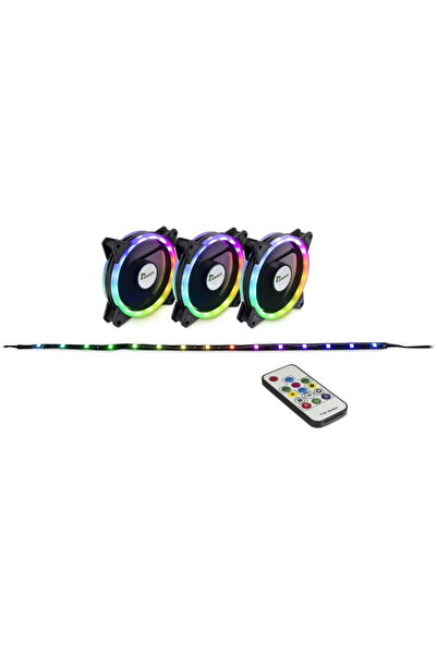 Inter-Tech Ανεμιστήρας Argus RS-04 RGB, 120mm, Σετ Ανεμιστήρων + Ταινία LED RGB