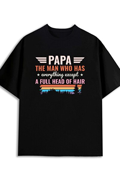 1001moda Papa'S Hairless Pride Funny Humor Comfort Colors T-Shirt Plain Men'S...