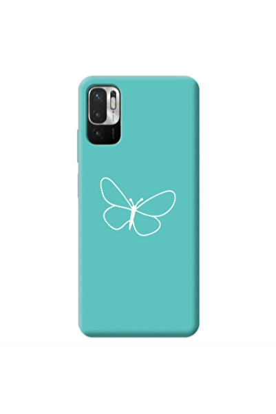 Other Xiaomi Redmi Note 10 Pro 5G butterfly Turquoise Colored Silicone TPU Θήκη