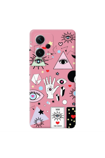 Other Xiaomi Poco X5 Pyramid eyes Pink Colored Silicone TPU Θήκη