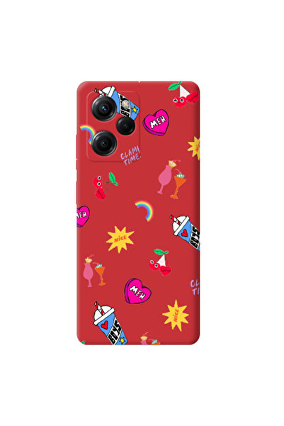 Other Xiaomi Poco X5 Pro glam time Red Colored Silicone TPU Θήκη