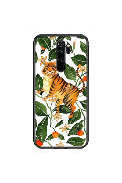 Other Xiaomi Redmi Note 8 Pro Flower Leopard and Laves Black Glossy Θήκη