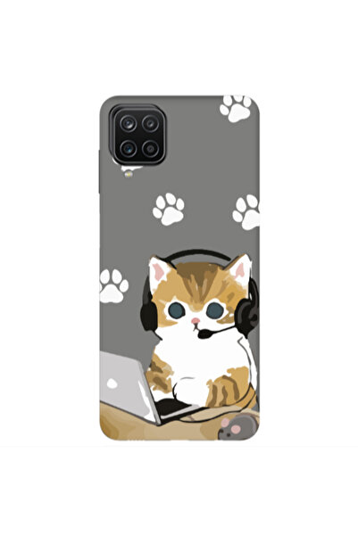 Other Samsung A12 Call Center Grey Colored Silicone TPU Θήκη
