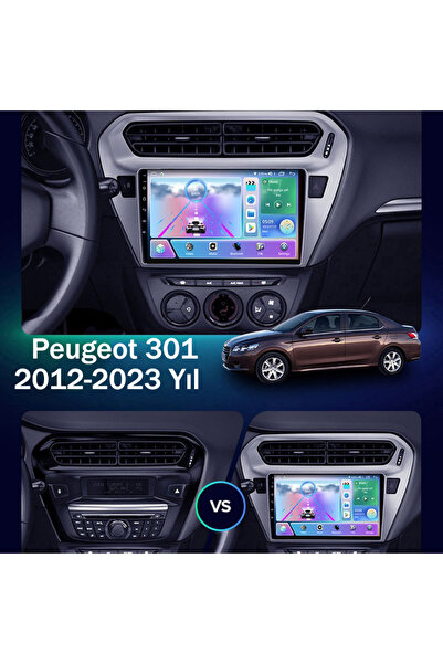 coni Peugeot 301 2012-2023 Uyumlu 6GB RAM 128GB Android Navigasyon Multimedya...