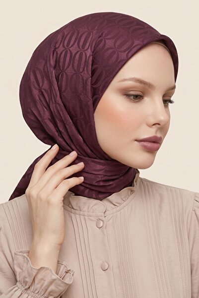InStyle Οβάλ Σχέδιο Φουλάρι Ayrobin Jacquard - Δαμασκηνί
