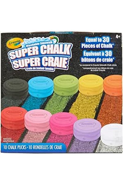 Crayola Washable Sidewalk Chalk 10 Colors: Long-Lasting Outdoor Chalk Set